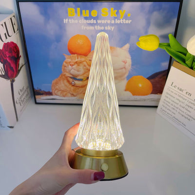 Creative Simplicity Christmas Acrylic Tree LED Night Light Table Lamp