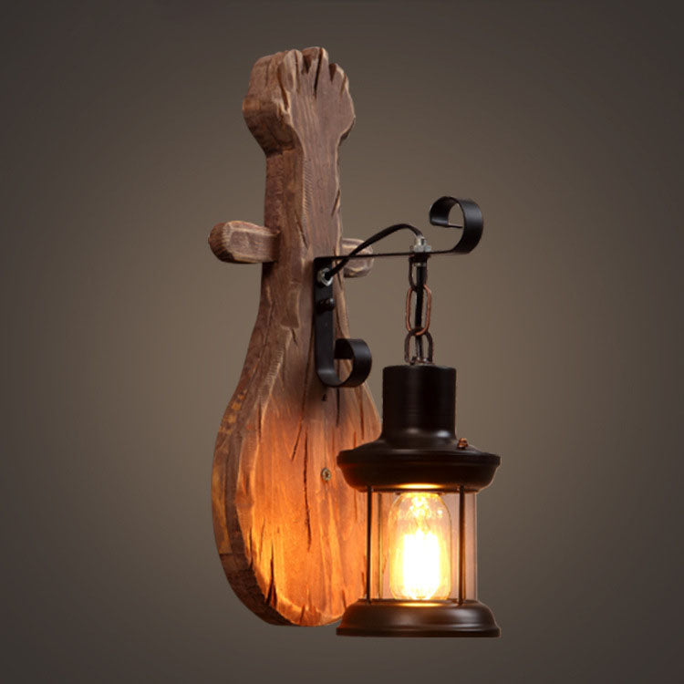 Traditionelle Bauernhaus-Wandleuchte in Pipa-Form mit 1 Licht für das Esszimmer 