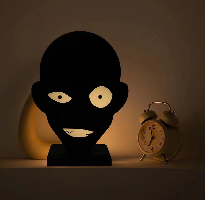 Modern Creative Cartoon Conan Black USB Rechargeable LED Night Light Table Lamp