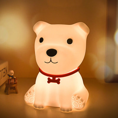 Lámpara de Mesa LED Luz Nocturna USB de Silicona Creativa de Cachorro Adorable 