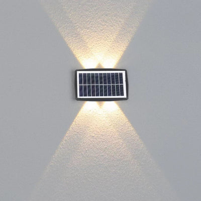 Solar kreative wasserdichte quadratische Trapez-LED-Scheinwerfer-Wandleuchte-Lampe 