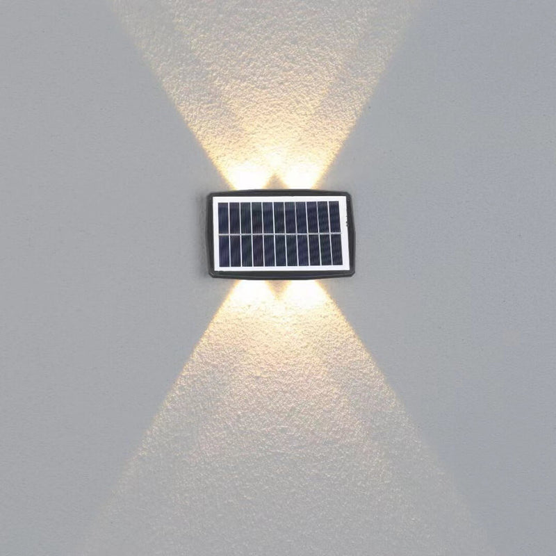 Solar Creative Waterproof Square Trapezoid LED Spotlight Wall Sconce Lamp