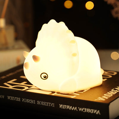 Creative Polygonal Dinosaur Silicone LED Night Light Table Lamp