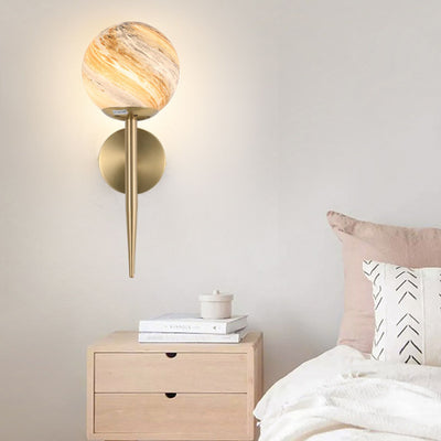 Modern Creative Planet Round Iron 1-Light Wall Sconce Lamp