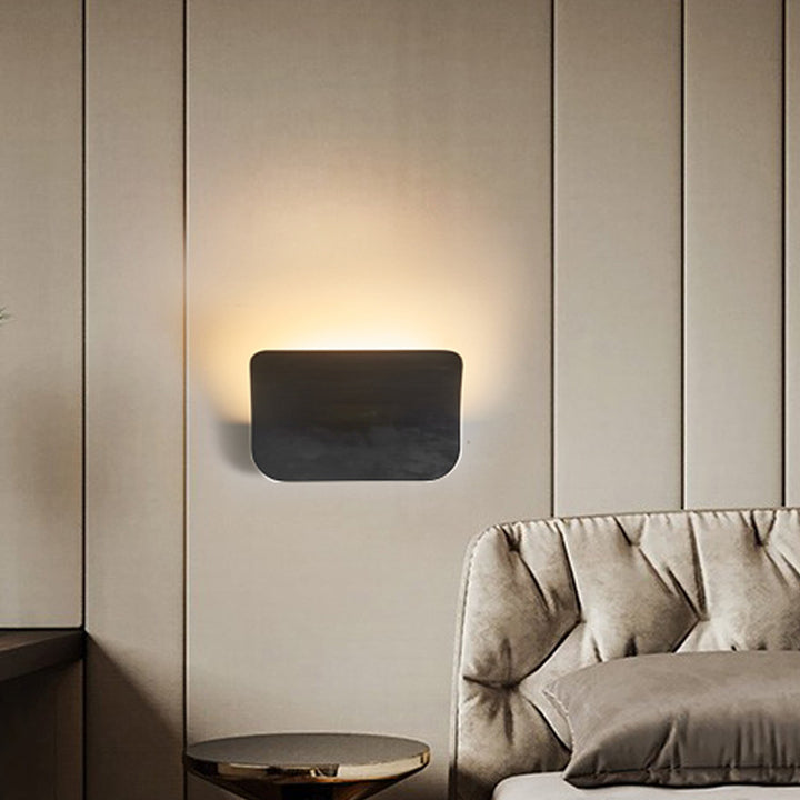 Modern Simplicity Aluminum Square Flat Bending LED Wall Sconce Lamp For Hallway