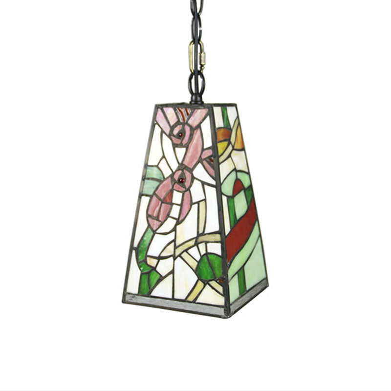 Nordic Vintage Tiffany Glaslegierung 1-Licht Pendelleuchte 