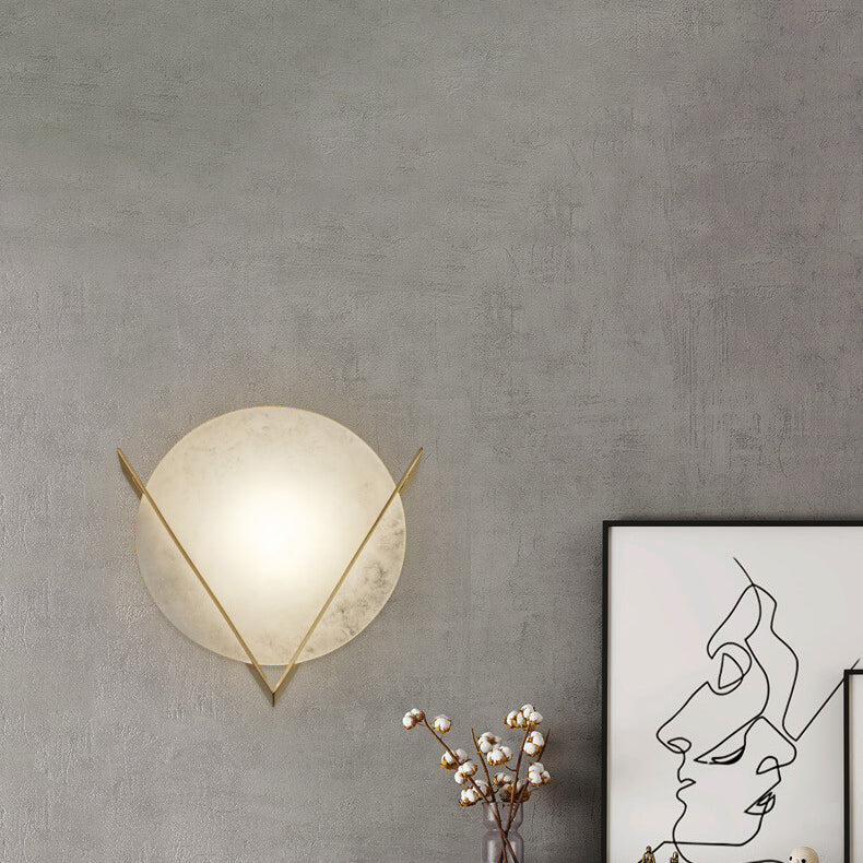 Applique murale LED en lucite ronde de luxe moderne chinoise 