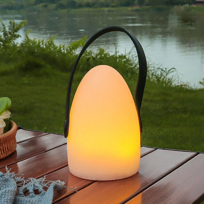 Modern Simplicity Oval PE PU LED USB Outdoor Camping Light For Outdoor Patio