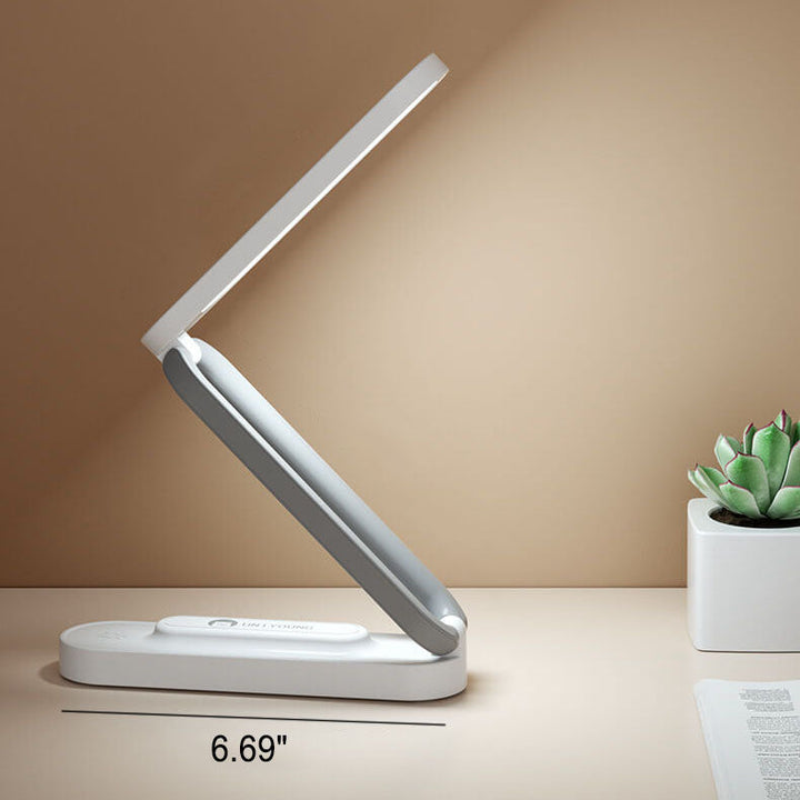 Lampe de table LED pliable rechargeable par USB pour étudiant moderne 