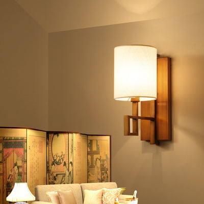 Chinese Retro Zen 1-Light Wall Sconce Lamp