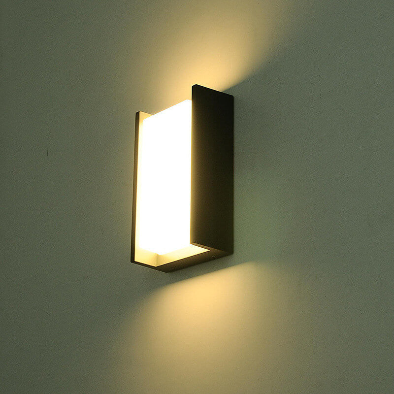 مصباح حائط مقاوم للماء LED مربع خارجي بسيط 