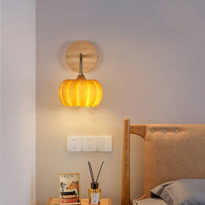 Modern Creative Pumpkin Aluminum 1-Light Wall Sconce Lamp