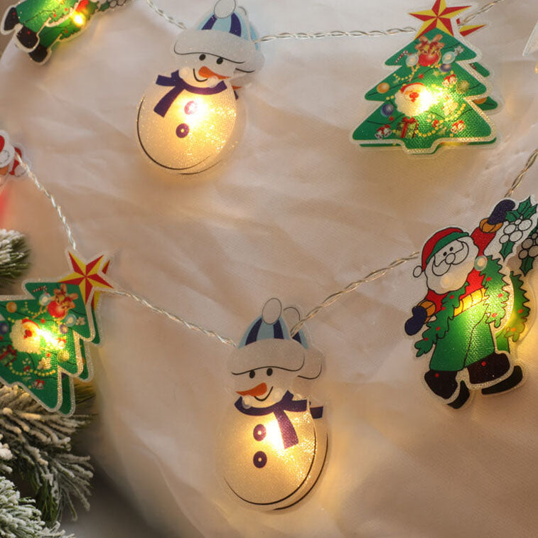 Lumières décoratives de Noël Lumières de décoration à LED suspendues pour sapin de Noël à piles 
