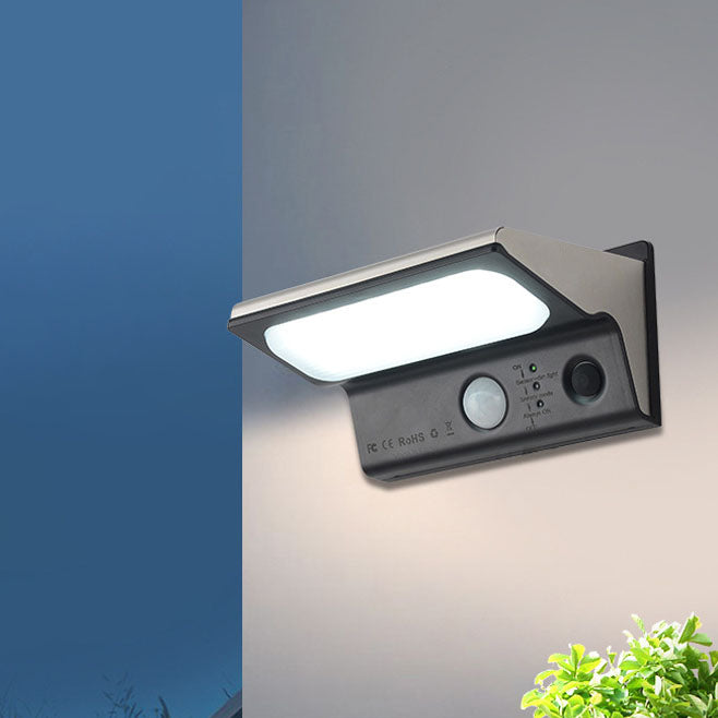 Lampe murale LED à détecteur de mouvement intelligent solaire extérieur étanche 