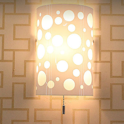 Applique murale moderne et créative en fer demi-cylindre à 1 lumière 