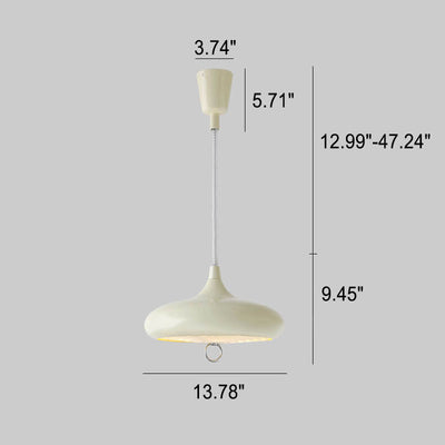 Modern Minimalist Pure White Liftable Iron Acrylic 3-Light Chandelier