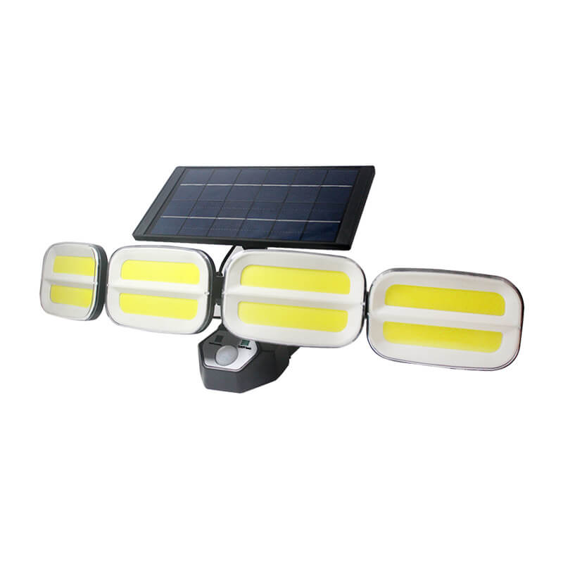 Solar LED Four-head Rotatable Human Body Induction Garden Street Light Outdoor Light