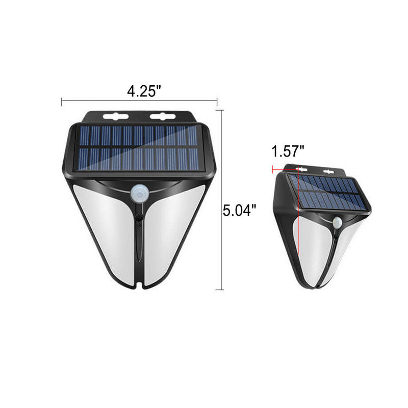 Solar Intelligent Triangle Outdoor Waterproof Body Sensor Patio LED Wall Sconce Lamp