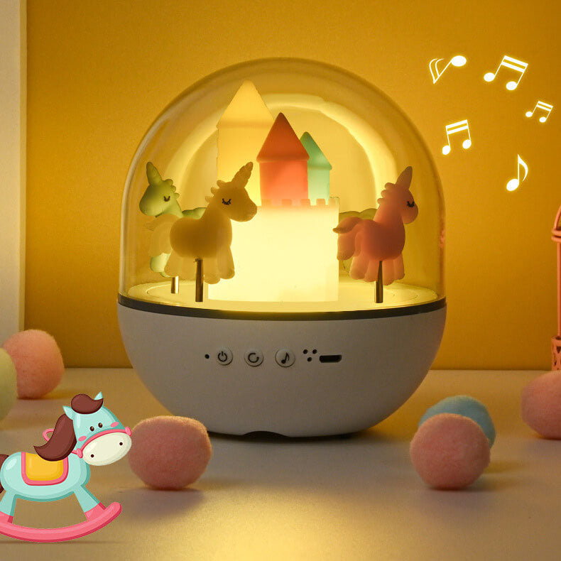 Creative Carousel Octavo Bluetooth Kids Night Light Table Lamp