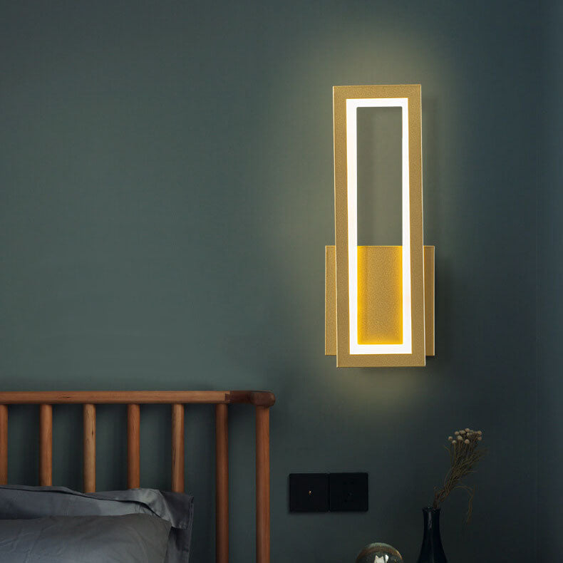 Moderne minimalistische rechteckige LED-Wandleuchte aus Acryl in Volltonfarbe 