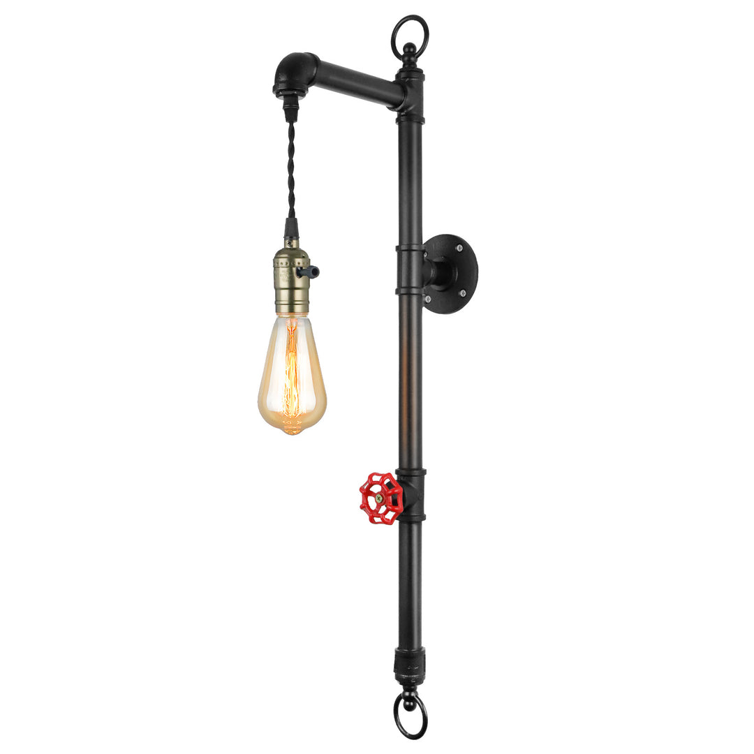Lampe Vintage Steampunk en Fer à 1 Lumière pour Applique Murale 