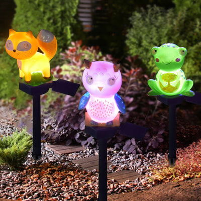 Modern Animals Solar Outdoor Lawn LED Garden Ground Insert Landscape Light