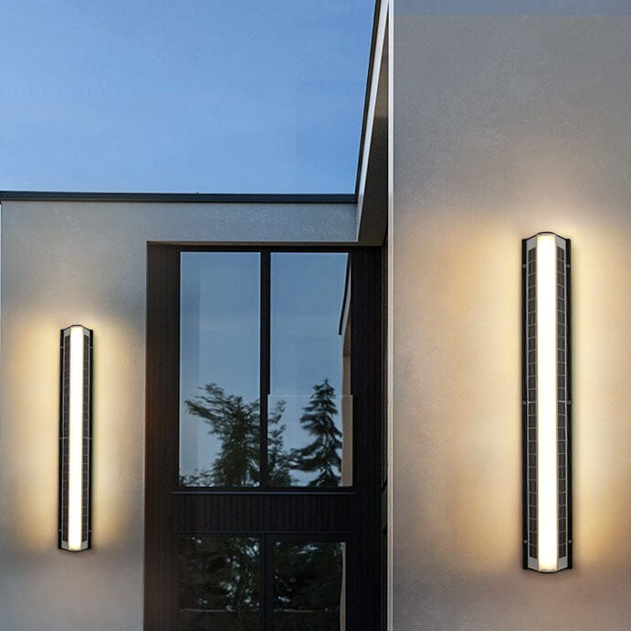 Moderna lámpara de pared LED para exteriores de acrílico impermeable de tira larga 