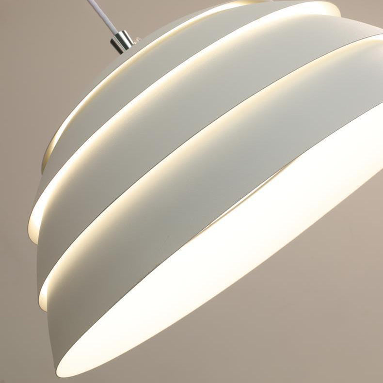 Contemporary Scandinavian Round Iron 1-Light Pendant Light For Living Room