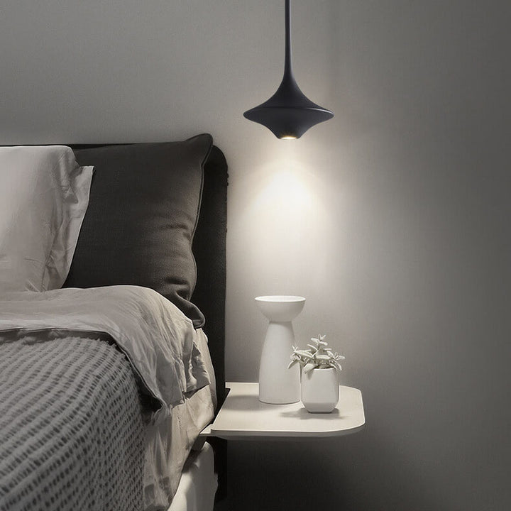 Lampe suspendue LED en résine, matériel minimaliste moderne de couleur unie 