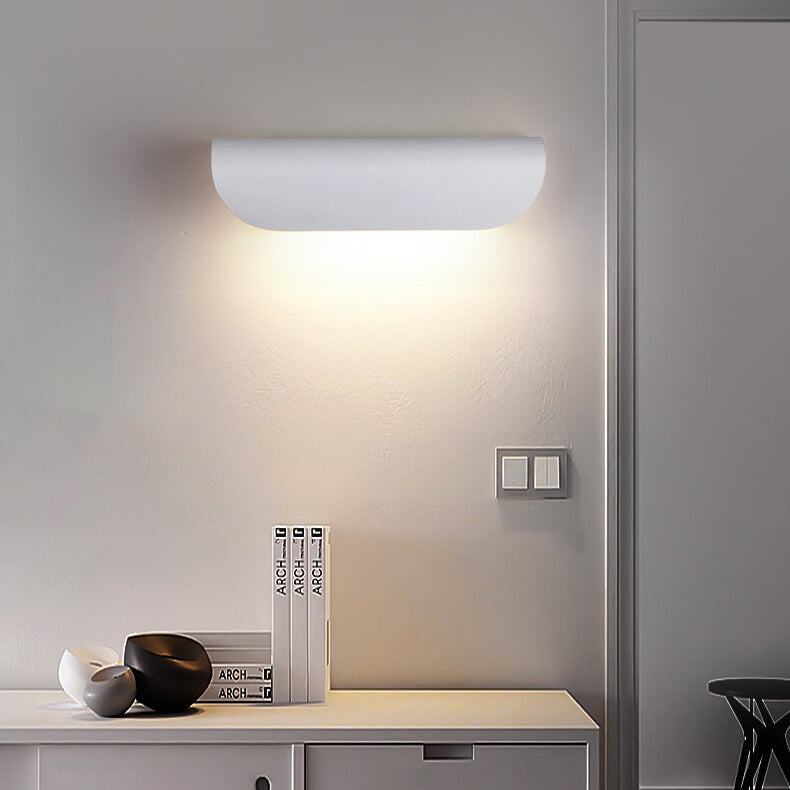 مصباح حائط خارجي مقاوم للماء LED على شكل منحني حديث 