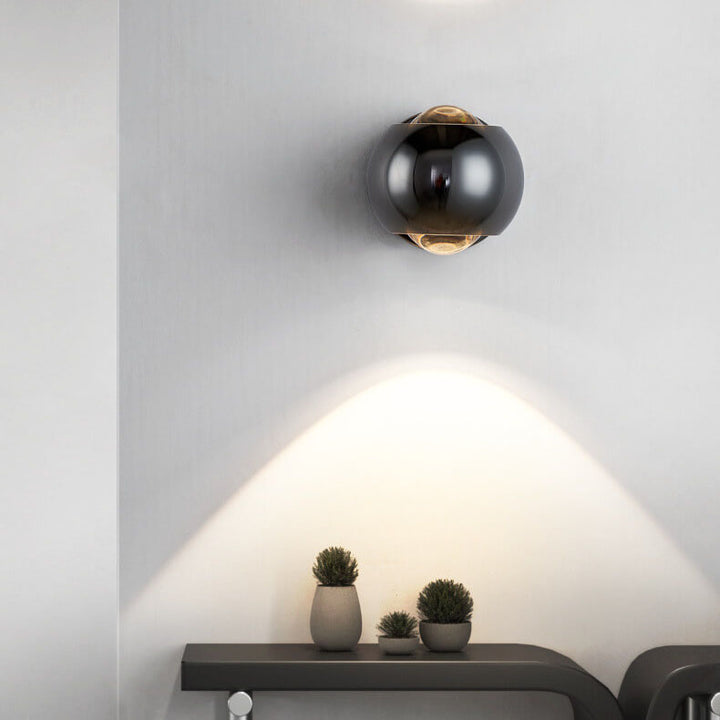Moderne minimalistische einfarbige runde drehbare Eisen-Aluminium-COB-LED-Wandleuchte 