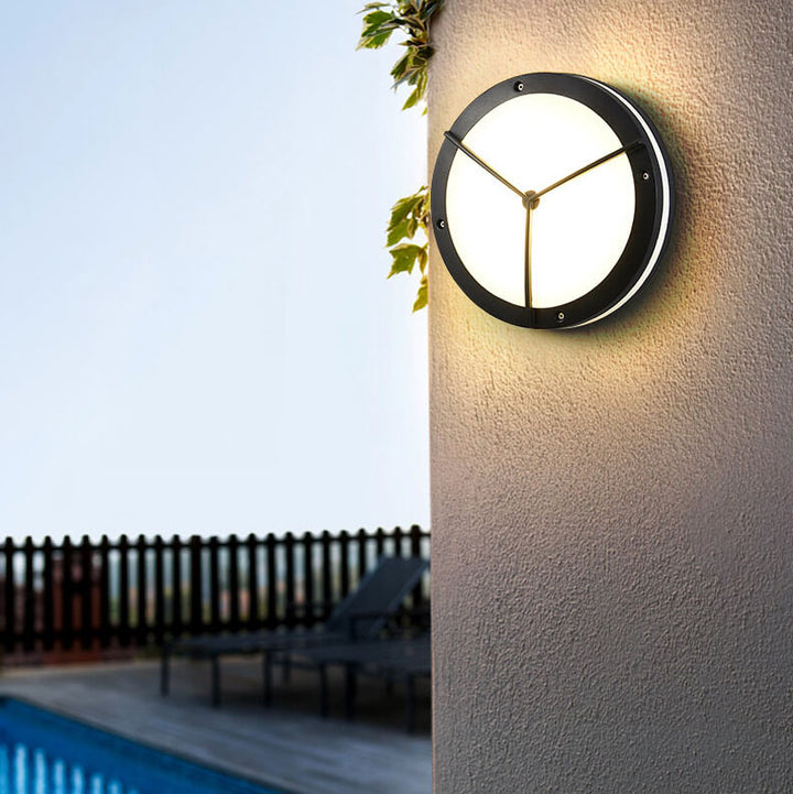 Lumière de plafond LED ronde créative extérieure étanche en aluminium acrylique 