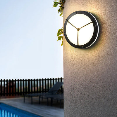 Creative Round Outdoor Waterproof Aluminum Acrylic LED Flush Mount Ceiling Light