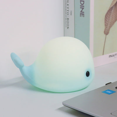Modern Creative Whale Silicone Pat LED Night Light Table Lamp