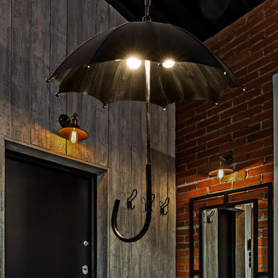 Retro Industrial 5-Light Umbrella Chandeliers