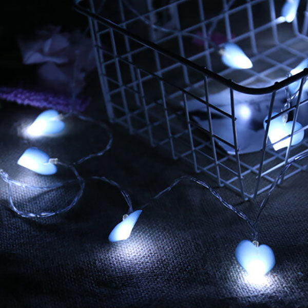 Amour Décoration Festive Tissu LED Guirlande Lumineuse 10/20 Lumières 