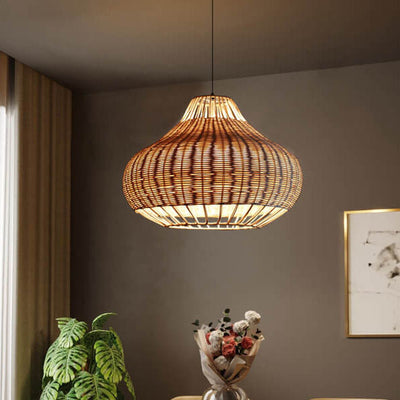 Southeast Asia Creative Rattan 1-Light Pendant Light