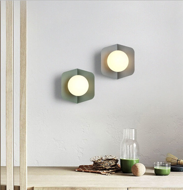 Glass Ball 1-Light Single Globe Sconce Lamp