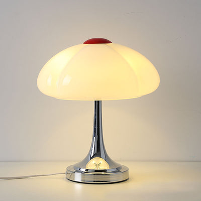 Modern Mushroom Glass Iron Plating 4-Light Table Lamp