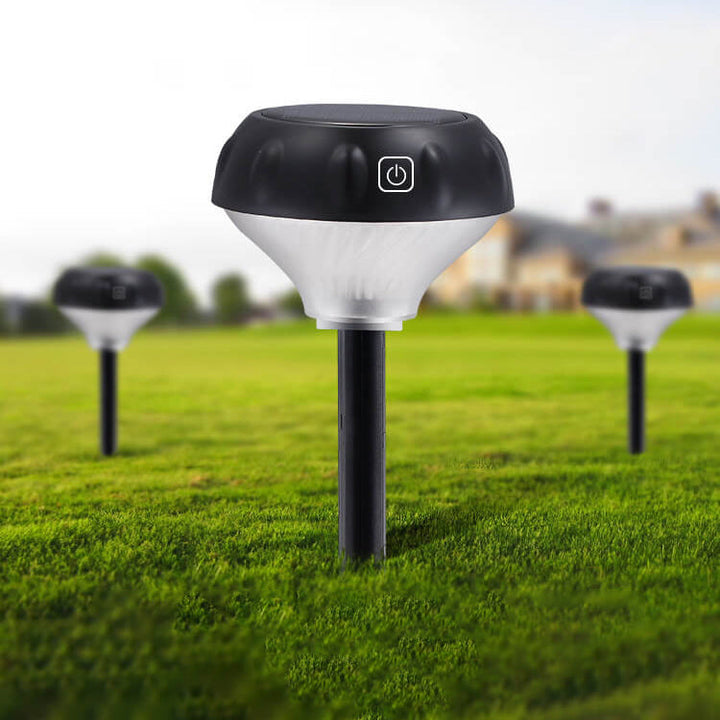 Lumière de chemin de prise de terre LED étanche extérieure à flamme solaire RVB 