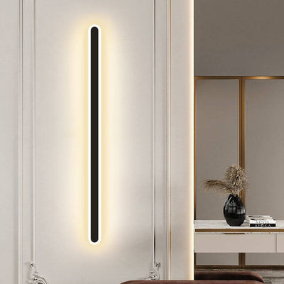 Modern Minimalist Long Bar Iron Acrylic LED Wall Sconce Lamp