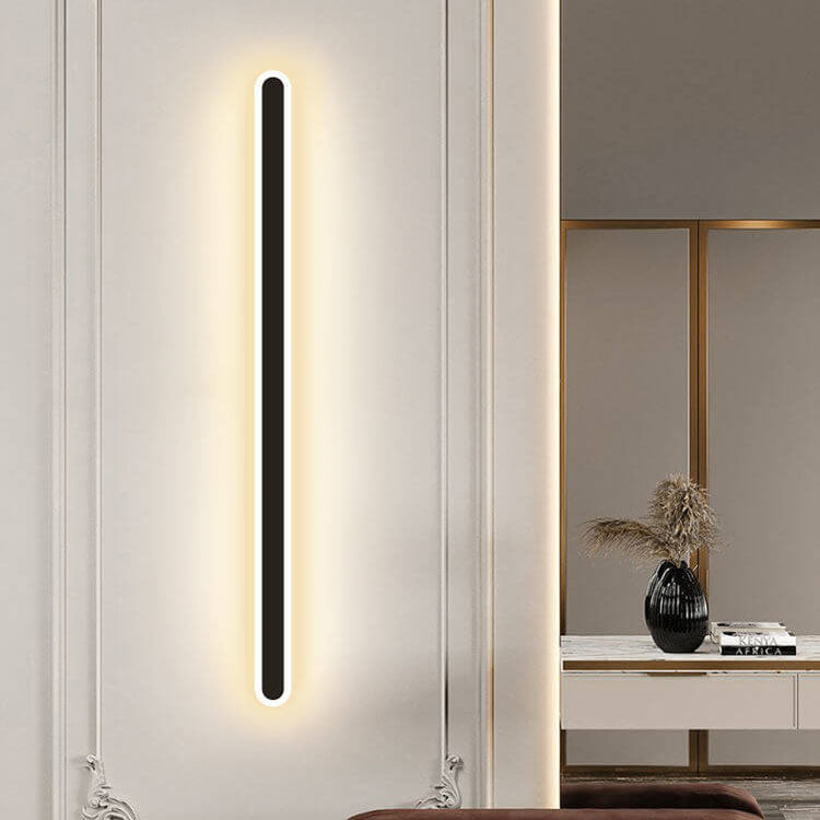 Modern Minimalist Long Bar Iron Acrylic LED Wall Sconce Lamp