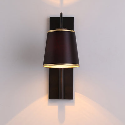 Moderne minimalistische 1-flammige Wandleuchte aus schwarzem Stoff