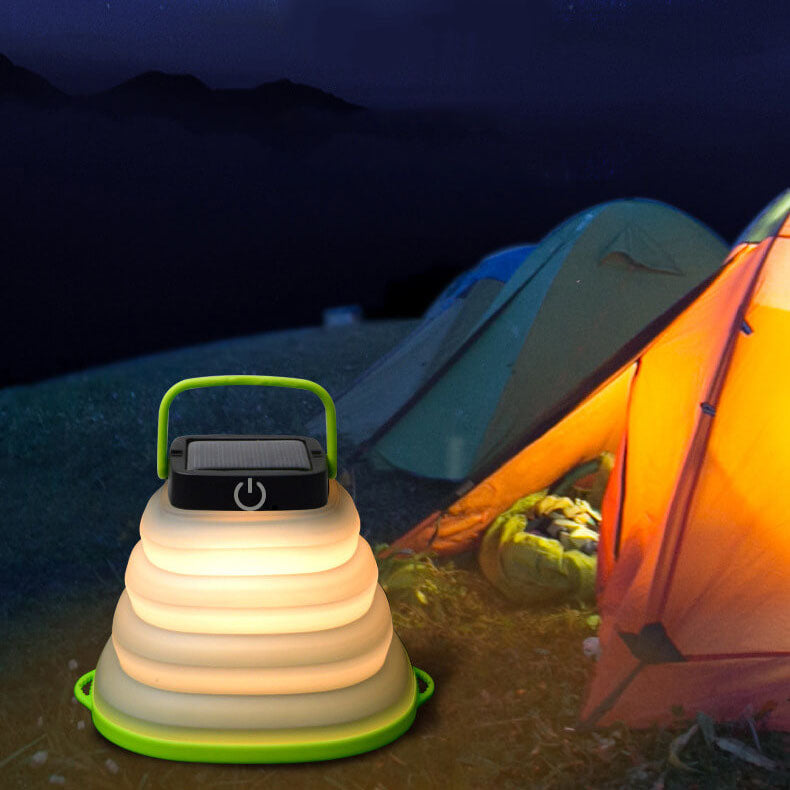 Contemporary Creative Outdoor Solar Folding Cone Waterproof Camping LED Outdoor Light for Outdoor Patio