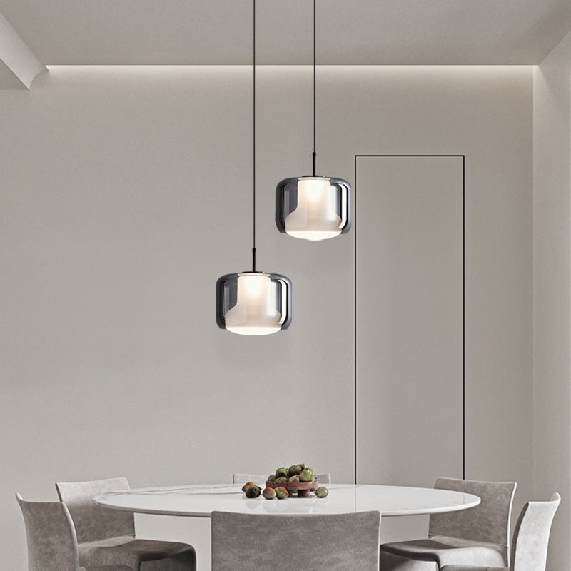Lámpara colgante moderna minimalista de cobre acrílico con 1 luz 