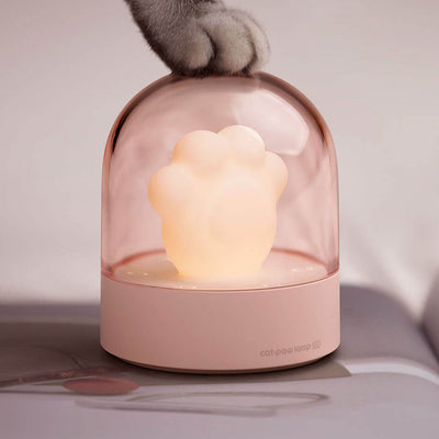 Lámpara de mesa con luz nocturna USB LED de protección ocular con garra de gato de dibujos animados creativa 