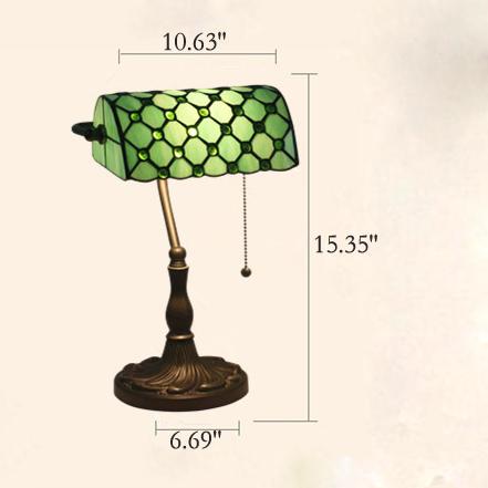 Vintage Kreative Glas 1-Licht Reißverschluss-Schalter Tischlampe 