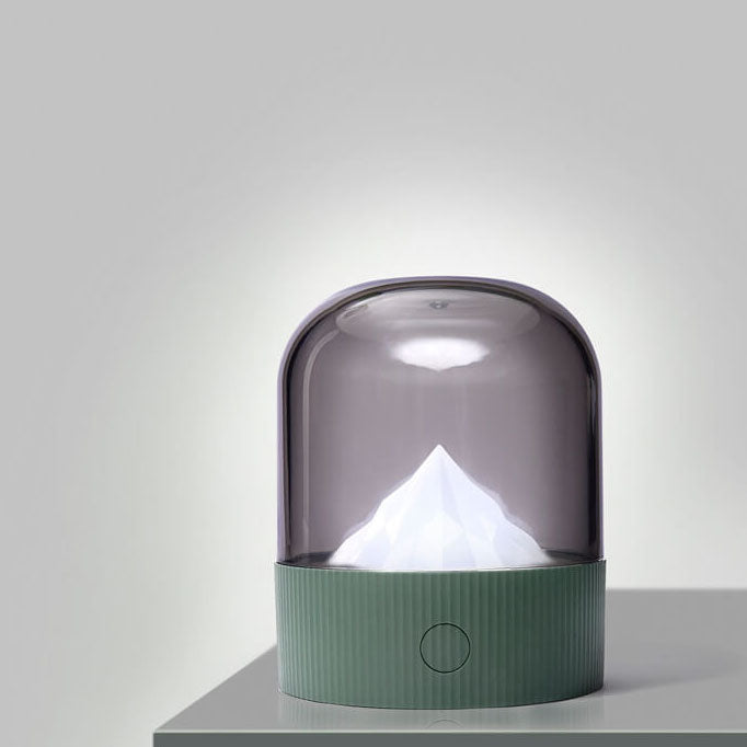 Lámpara de mesa con luz nocturna LED USB para PC de montaña nevada retro creativa 