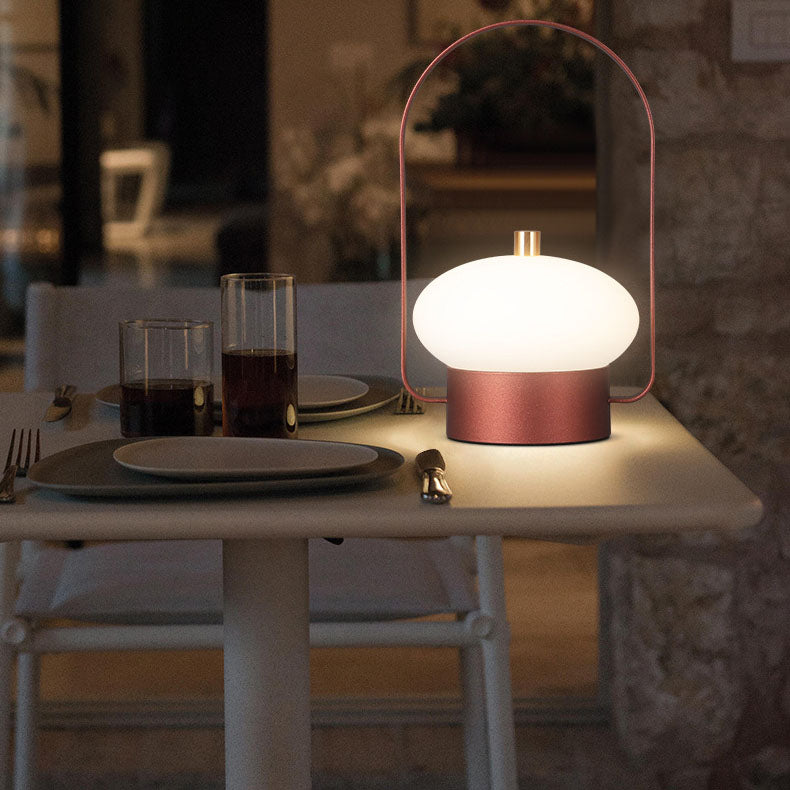 Modern Minimalist Aluminum Iron PE Portable Night Light Outdoor Rechargeable LED Table Lamp