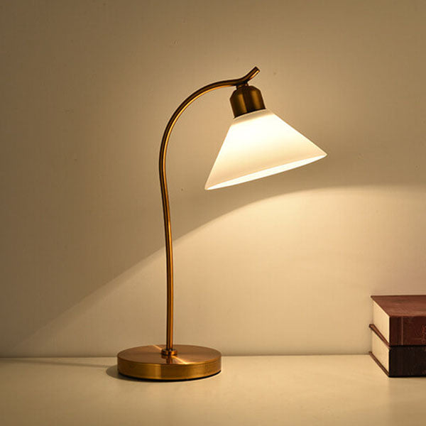 Modern Simple Metal Cone Shade 1-Light Table Lamp